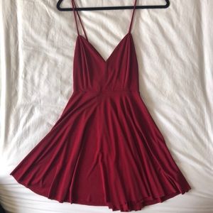 Urban Outfitters Red Cross-back Dress